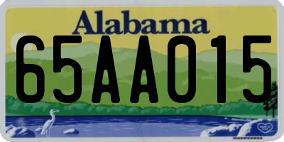 AL license plate 65AA015