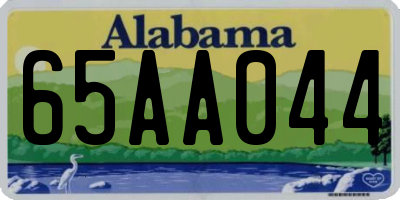 AL license plate 65AA044