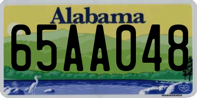 AL license plate 65AA048