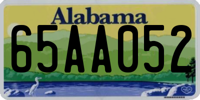 AL license plate 65AA052