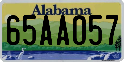 AL license plate 65AA057