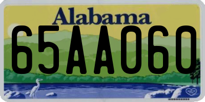 AL license plate 65AA060
