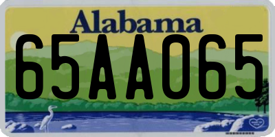 AL license plate 65AA065