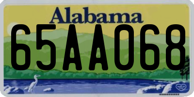 AL license plate 65AA068