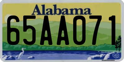 AL license plate 65AA071