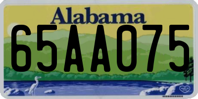 AL license plate 65AA075
