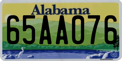 AL license plate 65AA076