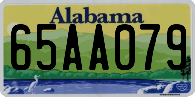 AL license plate 65AA079