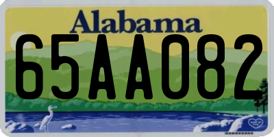 AL license plate 65AA082