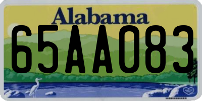 AL license plate 65AA083