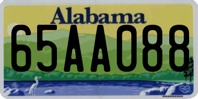 AL license plate 65AA088