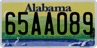 AL license plate 65AA089