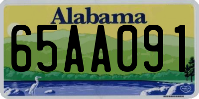 AL license plate 65AA091