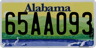 AL license plate 65AA093
