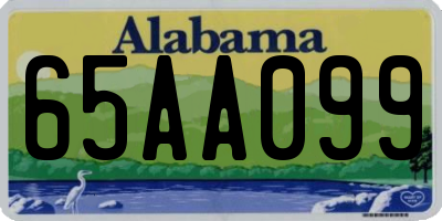 AL license plate 65AA099