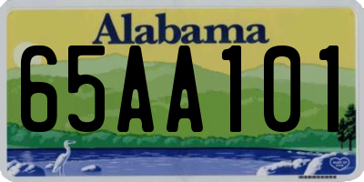 AL license plate 65AA101