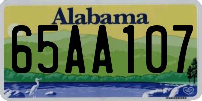 AL license plate 65AA107