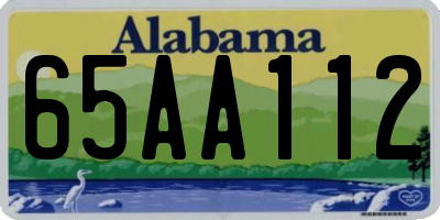 AL license plate 65AA112