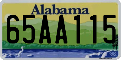 AL license plate 65AA115