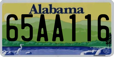 AL license plate 65AA116