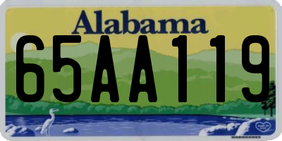 AL license plate 65AA119