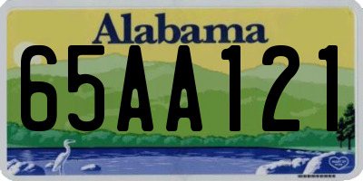 AL license plate 65AA121