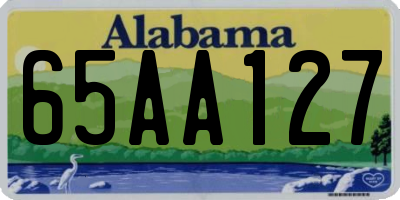 AL license plate 65AA127