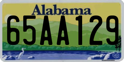 AL license plate 65AA129