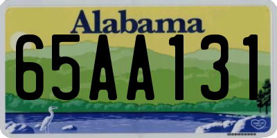 AL license plate 65AA131
