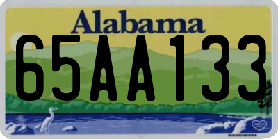 AL license plate 65AA133