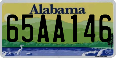 AL license plate 65AA146