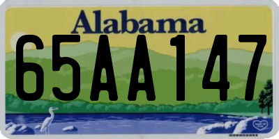 AL license plate 65AA147