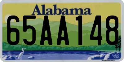 AL license plate 65AA148