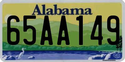 AL license plate 65AA149