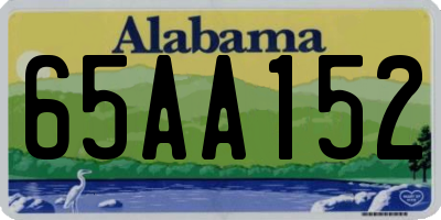 AL license plate 65AA152