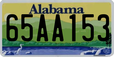 AL license plate 65AA153