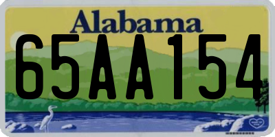 AL license plate 65AA154