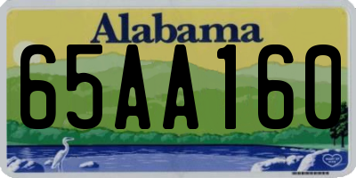 AL license plate 65AA160
