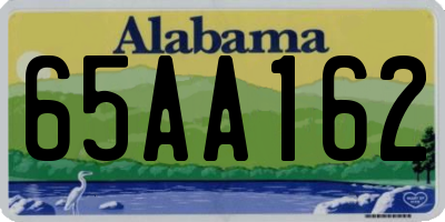 AL license plate 65AA162