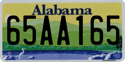 AL license plate 65AA165