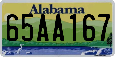 AL license plate 65AA167