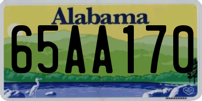 AL license plate 65AA170