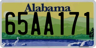 AL license plate 65AA171