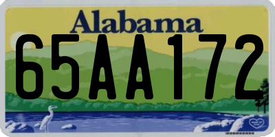 AL license plate 65AA172