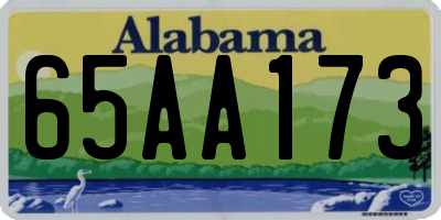 AL license plate 65AA173