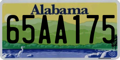 AL license plate 65AA175