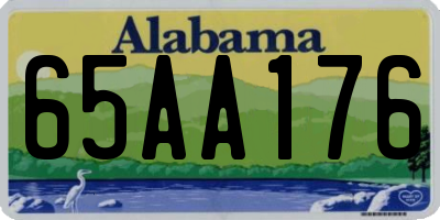 AL license plate 65AA176