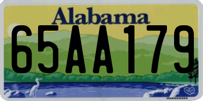 AL license plate 65AA179