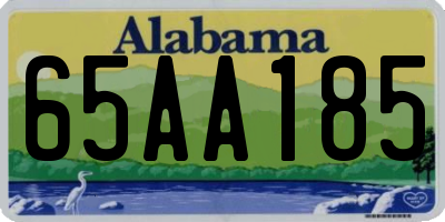 AL license plate 65AA185