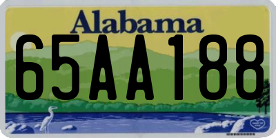 AL license plate 65AA188